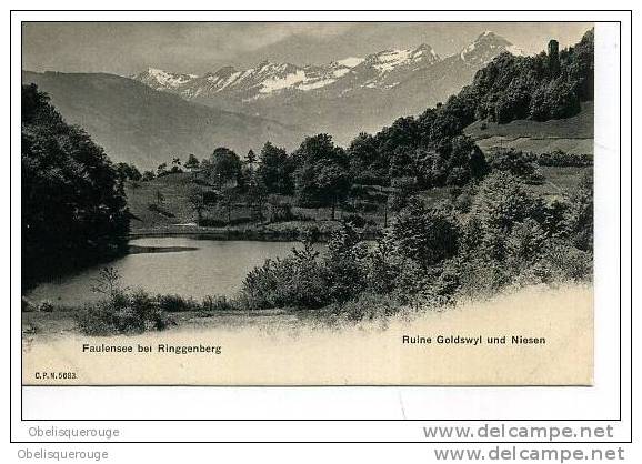 FAULENSEE BEI RINGGENBERG RUINE GOLDSWYL UND NIESEN AVANT 1904 CP N ° 5683 - Ringgenberg