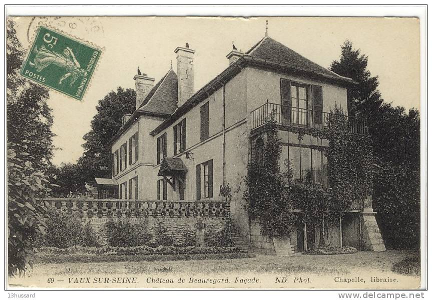 Carte Postale Ancienne Vaux Sur Seine - Château De Beauregard. Façade - Sonstige & Ohne Zuordnung