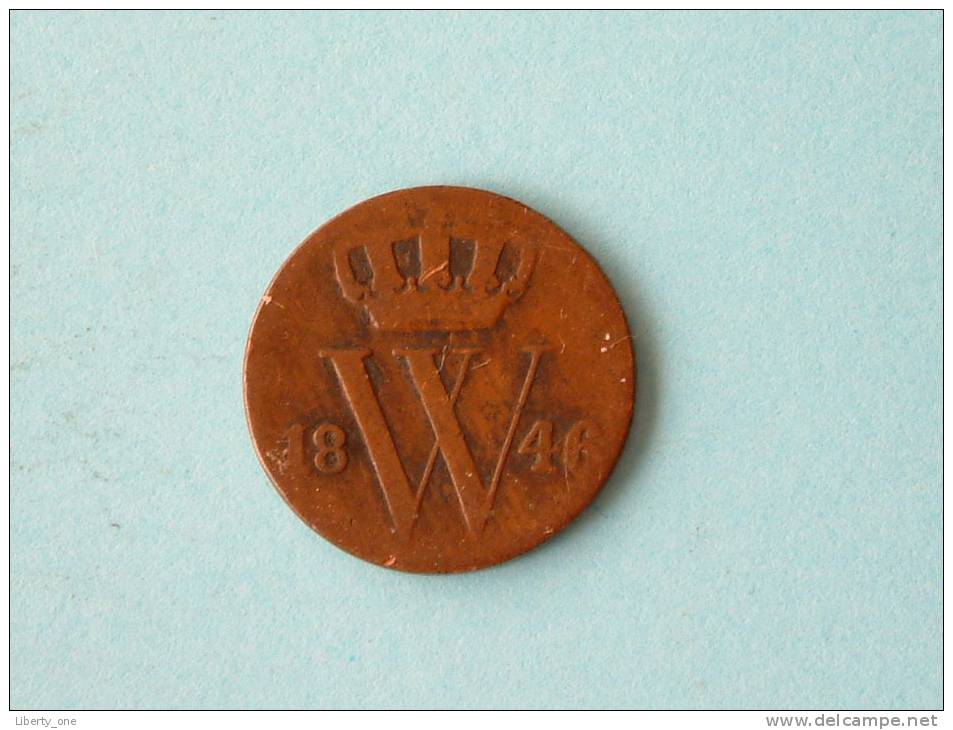 1846 ( Zwaard ) - 1/2 CENT KOPER / KM 68 ( For Grade, Please See Photo ) ! - 1840-1849 : Willem II