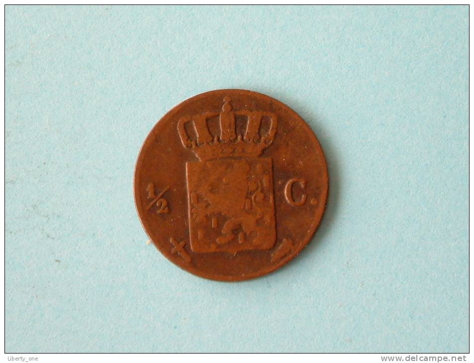 1846 ( Zwaard ) - 1/2 CENT KOPER / KM 68 ( For Grade, Please See Photo ) ! - 1840-1849 : Willem II