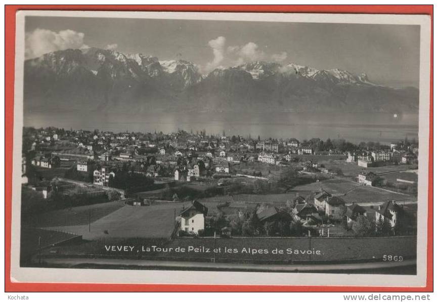 J183, Vevey , La Tour De Peilz , 5869 , Circulée  1929 - La Tour-de-Peilz