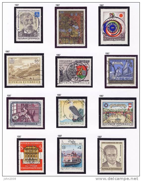 Österreich / Austria 1987 : Jahrgang / Year Collection (ohne/without Block 9) * - Full Years