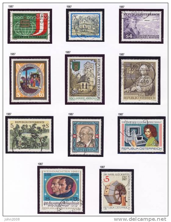 Österreich / Austria 1987 : Jahrgang / Year Collection (ohne/without Block 9) * - Años Completos