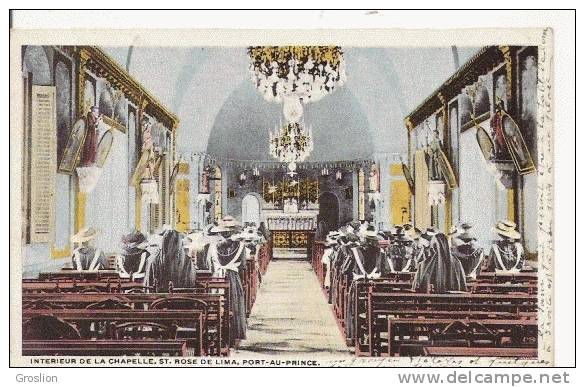 PORT AU PRINCE INTERIEUR DE LA CHAPELLE ST ROSE DE LIMA 1922 - Haiti