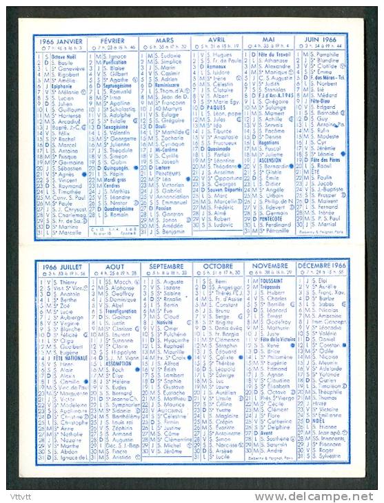 Calendrier Petit Format 1966 : Opéra De Paris, Hervé Péquin, Coiffure, Parfumerie, Fontenay-le-Comte (Vendée) - Kleinformat : 1961-70