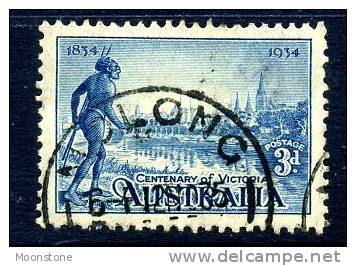 Australia GV 1934 Victoria Centenary 3d, Perf 11½, Fine Used (A) - Usati