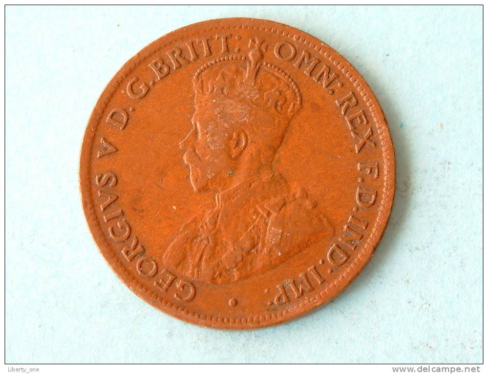 1921 - ONE HALF PENNY / KM 22 ( Uncleaned Coin / For Grade, Please See Photo ) !! - Penny