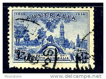 Australia GV 1936 South Australia Centenary 3d Value, Fine Used (A) - Usados