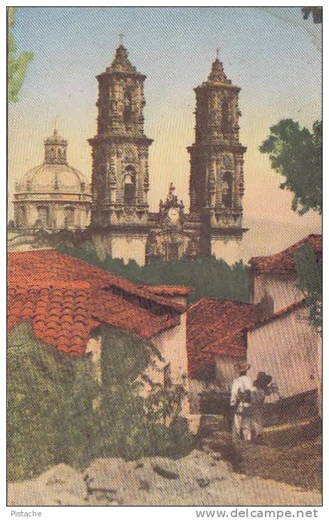 CPA - Mexique Mexico - Église Church - Animated - Taxco No. 103 - 2 Scans - Stamp & Postmark - Mexico