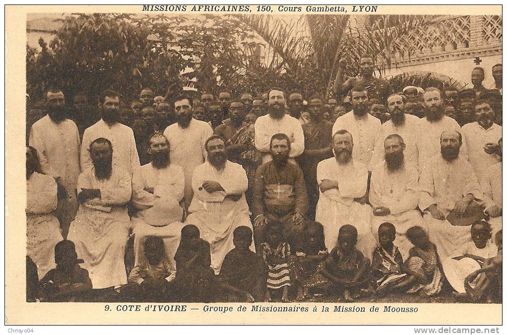 110Ch-      COTE D´IVOIRE GROUPE DE MISSIONNAIRES DE MOOUSSO - Côte-d'Ivoire