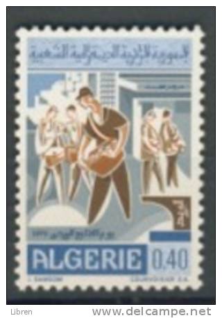 ALGERIA, ALGERIE 1972 MI 588 JOURNEE DU TIMBRE. MNH, POSTFRIS, NEUF**. VERY FINE QUALITY. - Algerije (1962-...)