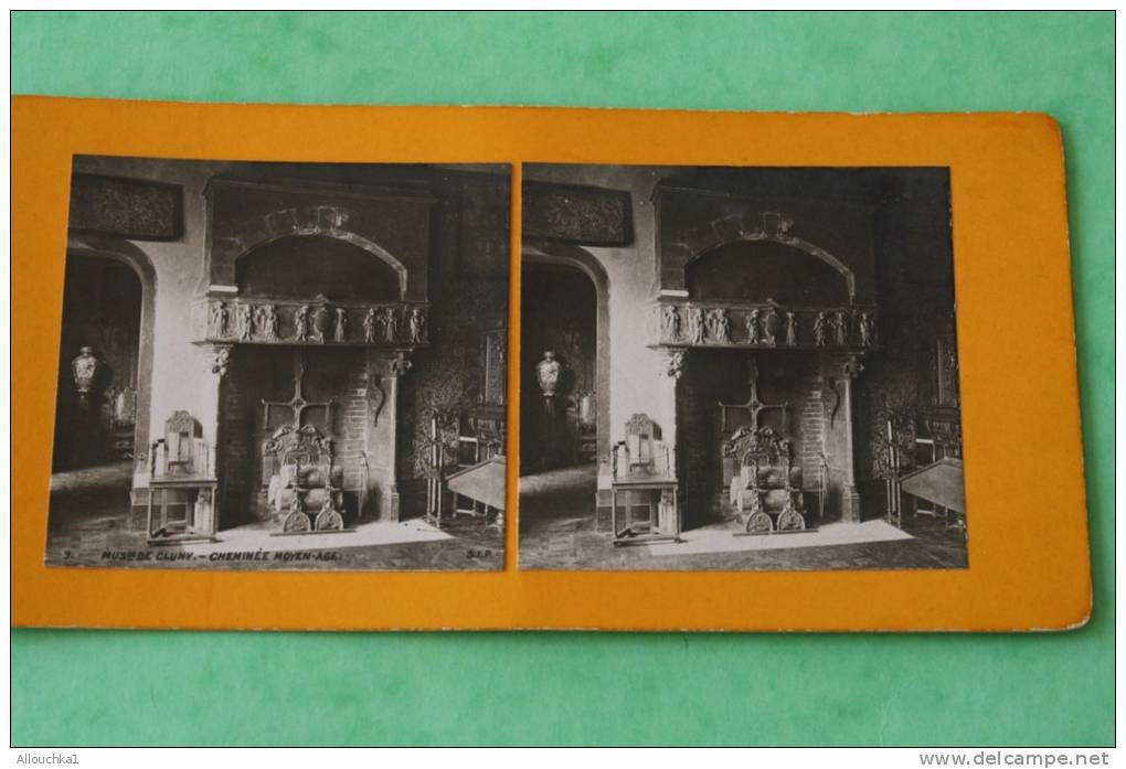 CHEMINEE DU MOYEN AGE  MUSEE DE CLUNY CPA STEREOSCOPIQUE  CARTE POSTALE - Stereoscope Cards