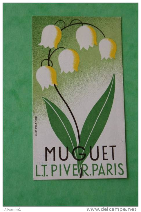 CARTE PARFUMEE PARFUM ET BEAUTE MUGUET L.T. PIVER PARIS - Vintage (until 1960)