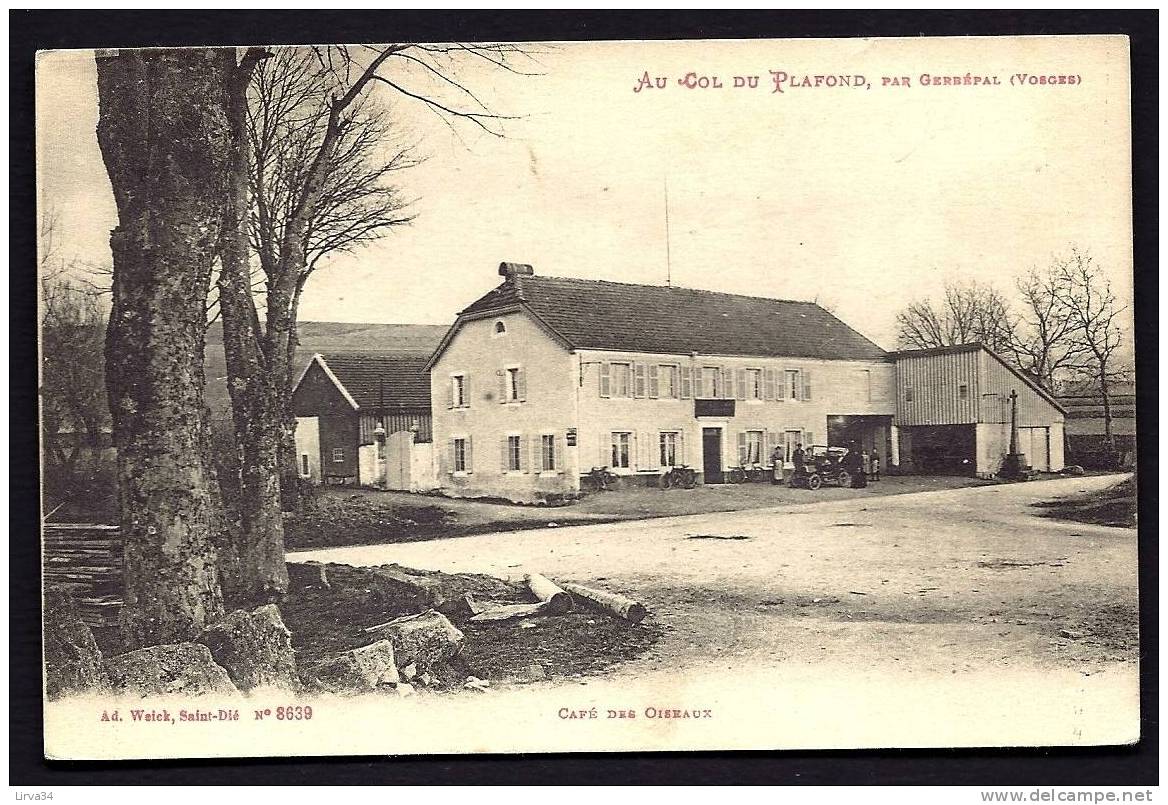 CPA  ANCIENNE- FRANCE- COL DU PLAFOND (88)- ROUTE DE GERBÉPAL- LE CAFÉ DES OISEAUX EN GROS PLAN- VIEILLE AUTO - Autres & Non Classés