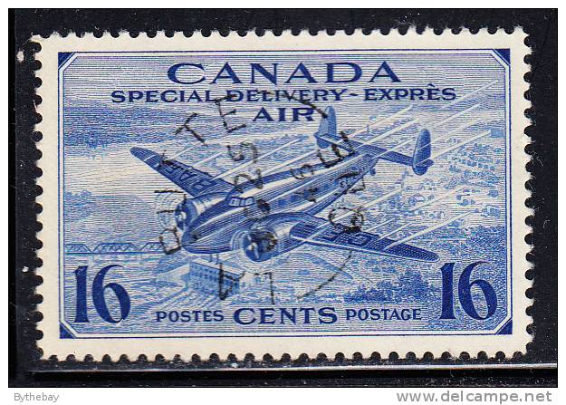 Canada Scott #CE1 Used 16c Trans-Canada Airplane SON Cancel: 'La Butte Que OC 25 46' - Airmail: Special Delivery