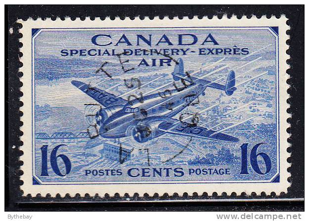 Canada Scott #CE1 Used 16c Trans-Canada Airplane SON Cancel: 'La Butte Que OC 25 46' - Luchtpost: Expres