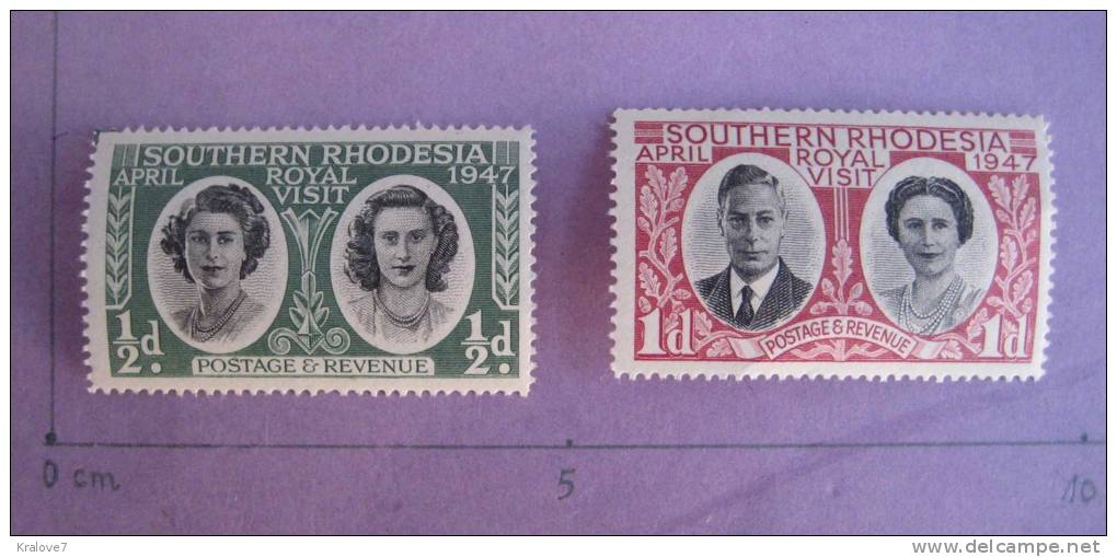 RHODESIA 1947 MNH NEW NEUF ROYAL VISIT VISITE ROYALE - Zuid-Rhodesië (...-1964)