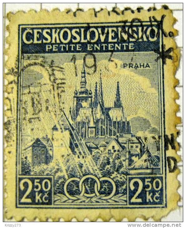 Czechoslavkia 1937 Little Entente Praha Prague 16th Anniversary 2.5k - Used - Nuovi