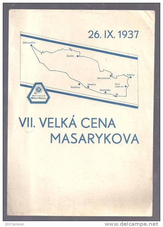 CZECHOSLOVAKIA 1937 SPEC FOLDER COMM. MASARIK - Briefe U. Dokumente