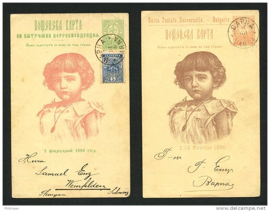 BULGARIA, 4 CARDS 1896, OF WHICH 3 TO SWITZERLAND - Brieven En Documenten