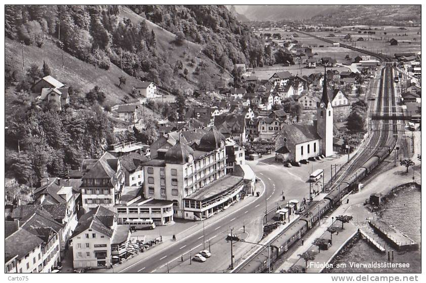 Suisse -  Flüelen Am Vierwaldstättersee - Panorama - Gare Chemins De Fer - Flüelen