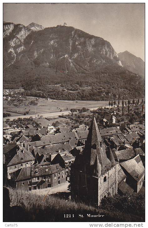 Suisse -  Saint-Maurice - Panorama Ville - Saint-Maurice