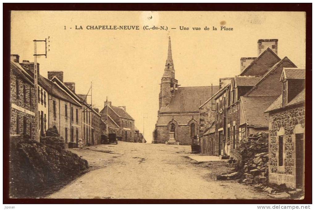 Cpa Du 22  Callac  La Chapelle Neuve Une Vue De La Place   NW9 - Callac