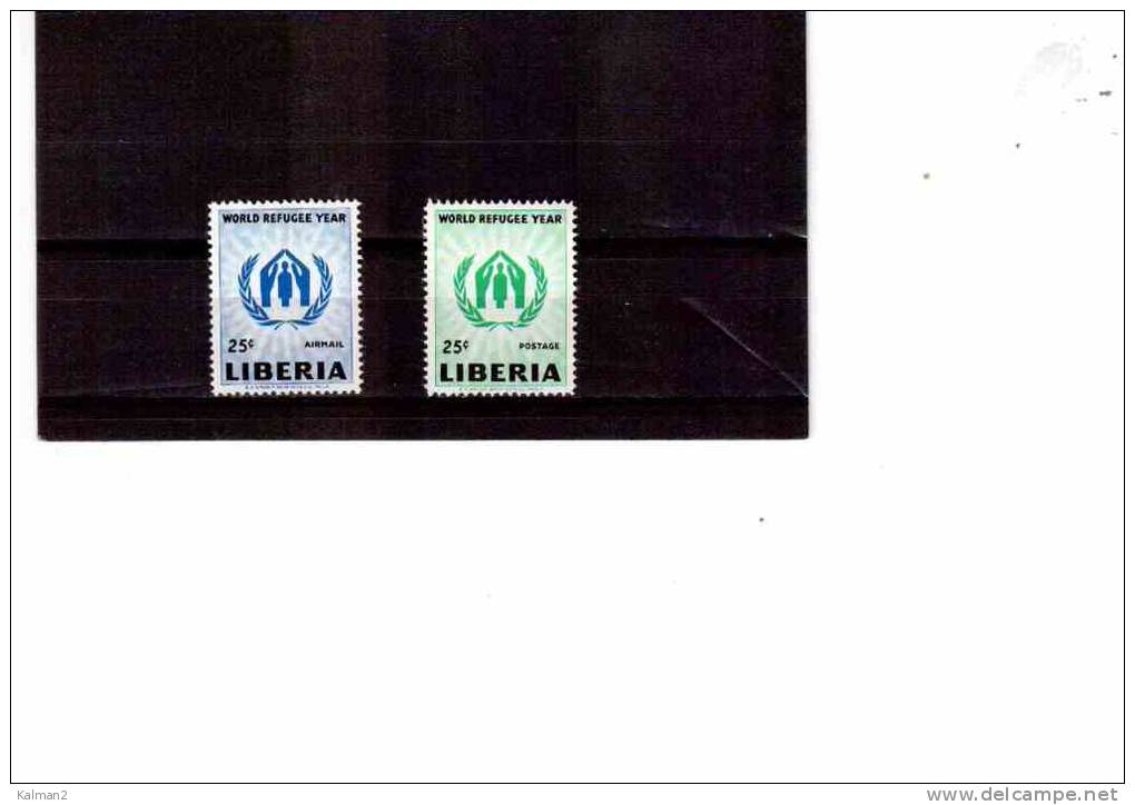 XX1650     -    LIBERIA   -   COMPLETE MINT** SET   CAT. Y &amp; T.  Nr.  366 + A.120 - Refugees