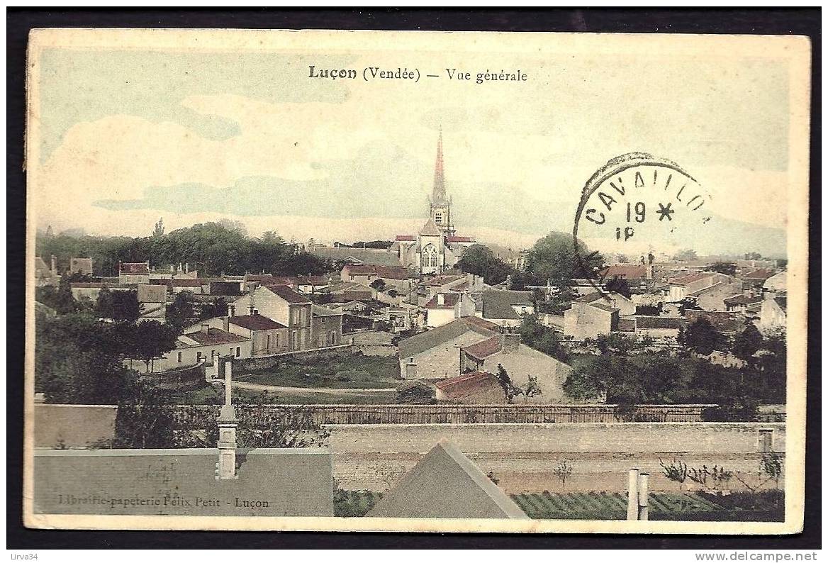 CPA  ANCIENNE- FRANCE- LUCON (85)- VUE GENERALE COLORISÉE- GROS PLAN D'ENSEMBLE - Lucon