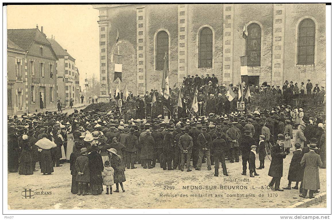 NEUNG SUR BEUVRON - Remise Des Médailles - Combattants De 1870, Vétérans - Neung Sur Beuvron