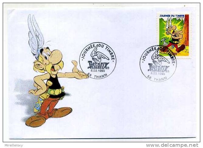 BANDE DESSINEE ASTERIX CHIEN JOURNEE DU TIMBRE THANN - Bandes Dessinées