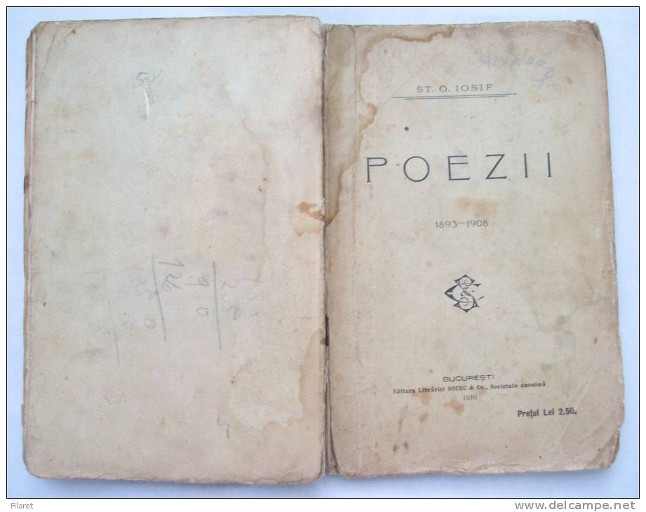 ST.O.IOSIF-POETRY, 1908,ROMANIAN VERSION - Old Books