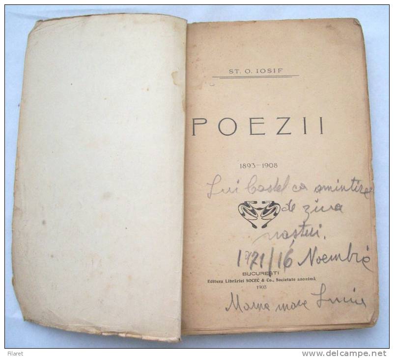 ST.O.IOSIF-POETRY, 1908,ROMANIAN VERSION - Libros Antiguos Y De Colección