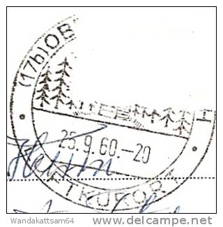 AK 1047 Oberharmersbach 25. 9. 60 (17b) OB              H - LUFTKURORT - (Briefmarke Entfernt) Nach Schwarzenberg - Offenburg