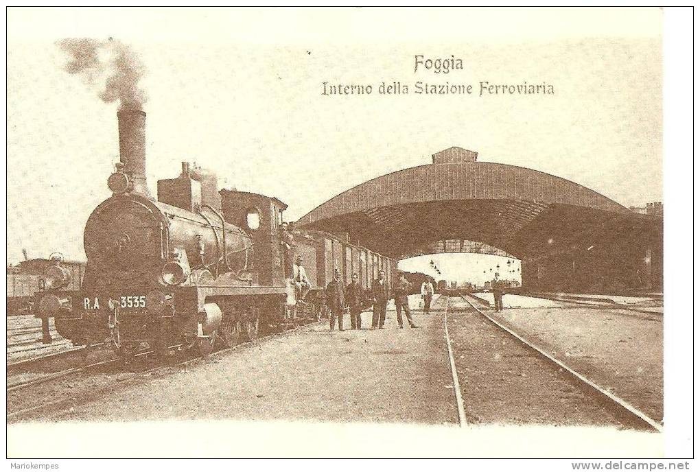 FOGGIA  -  Interno Della Stazione Ferroviaria       RIPRODUZIONE DA CARTOLINA D'EPOCA !!!!! - San Severo