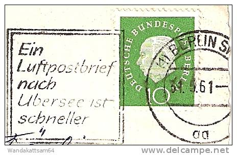 AK 98 Berlin Kongreßhalle 31. 5. 61 - (1) BERLIN S   Aa Nach Recklingshausen Mit 1 X 10 PF DEUTSCHE BUNDESPOST - Tiergarten