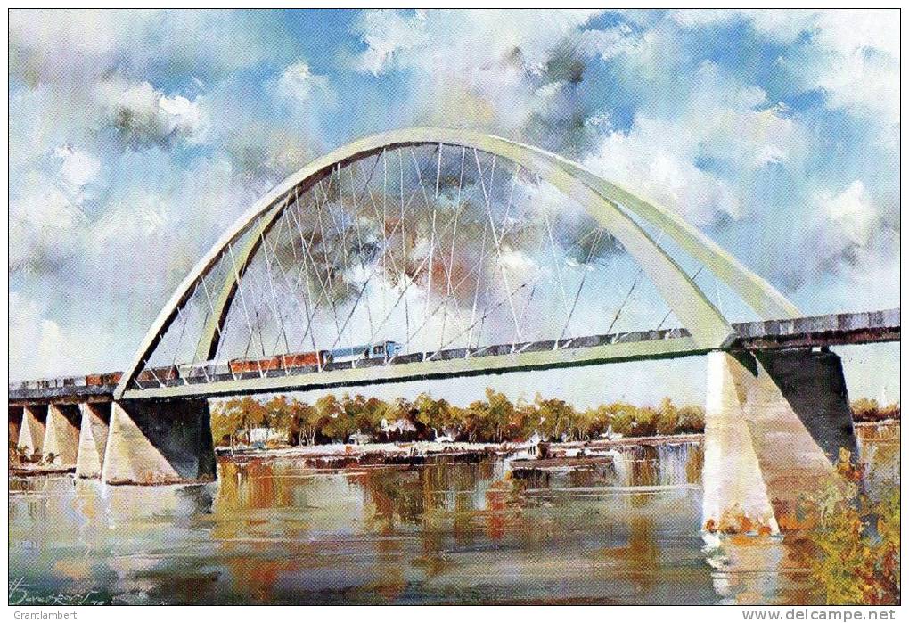 Merivale Railway Bridge Brisbane Used 1980, Devenport Painting, Boolarong Publications - Brisbane