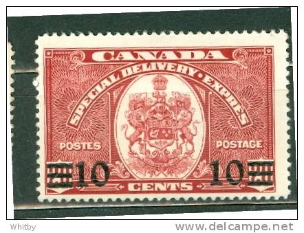 Canada 1939 10 Cent Special Delivery Surcharge Issue #E9  MH - Eilbriefmarken