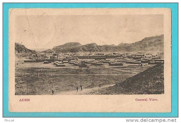 YEMEN ADEN GENERAL VIEW CARTOLINA FORMATO PICCOLO VIAGGIATA - Yemen