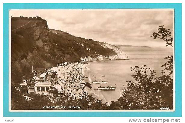 REGNO UNITO TORQUAY ODDICOMBE BEACH CARTOLINA FORMATO PICCOLO VIAGGIATA NEL 1939 - Torquay