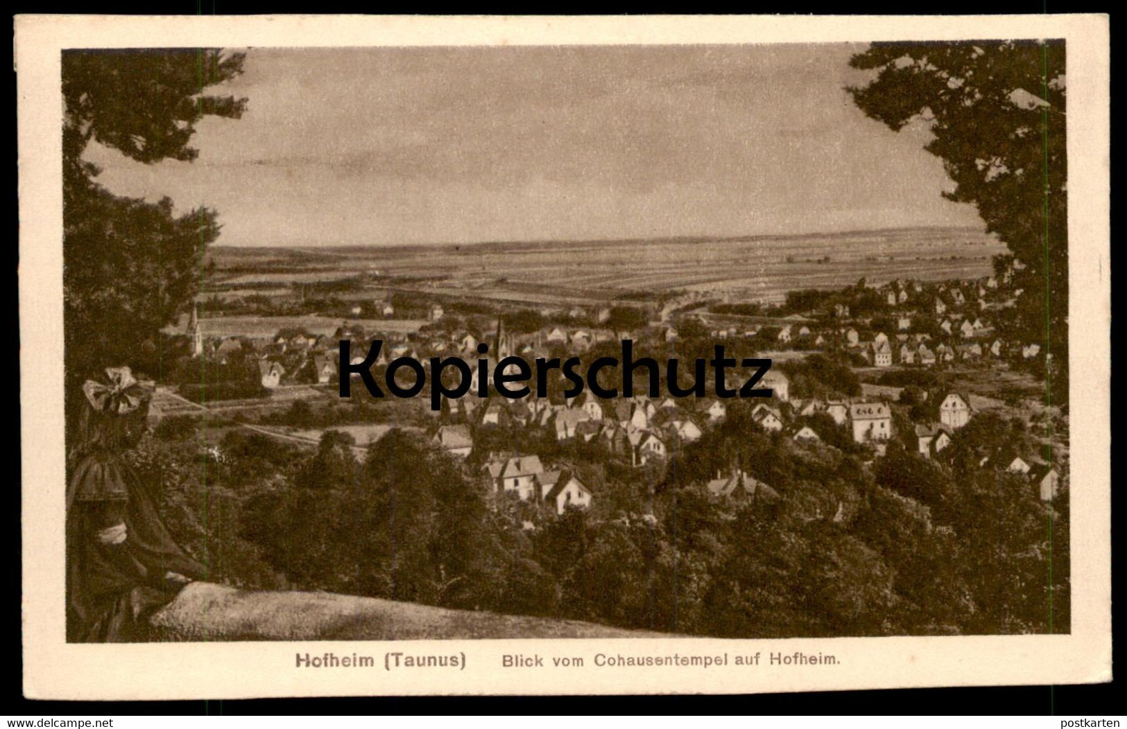 ALTE POSTKARTE HOFHEIM TAUNUS HESSEN BLICK VOM COHAUSENTEMPEL PANORAMA TOTALANSICHT Cpa Postcard Ansichtskarte AK - Hofheim