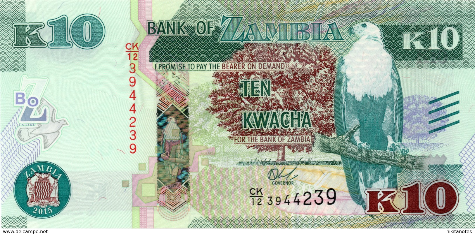 ZAMBIA 10 Kwacha 2015 UNC P 51 See Scan - Zambia