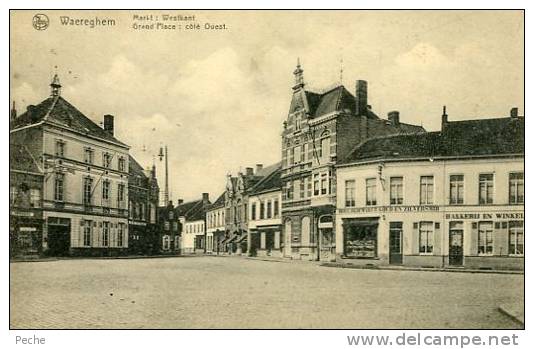 N°15073 -cpa Waereghem -grand'place : Côté Ouest- - Waregem