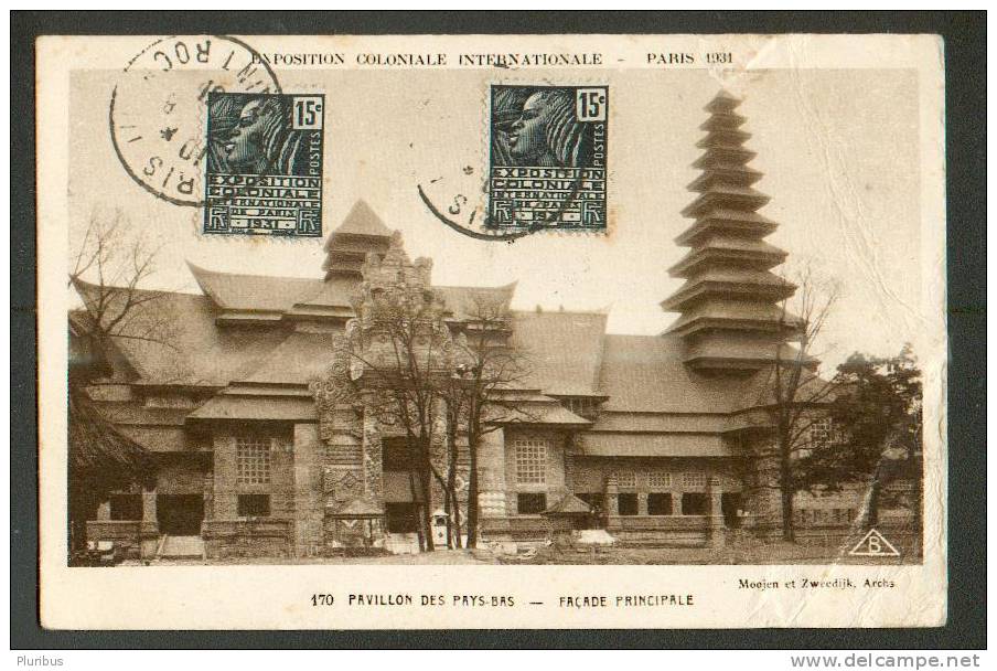 FRANCE, EXPOSITION COLONIALE STAMPS, Pavillon Des Pays-bas, PARIS TO ESTONIA 1931, - Other & Unclassified