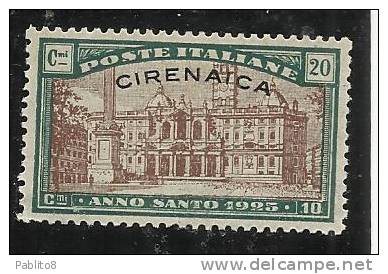 CIRENAICA 1925 ANNO SANTO 20c+10c MNH - Cirenaica