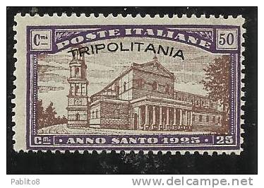 TRIPOLITANIA 1925 ANNO SANTO 50c + 15c MNH - Tripolitaine
