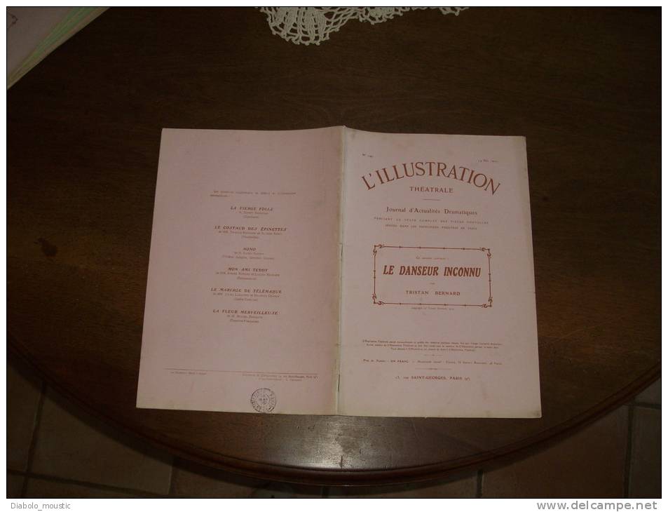 N° 149  Du  14.5.1910       L ' ILLUSTRATION THEÂTRALE   Présente : LE DANSEUR INCONNU - Franse Schrijvers