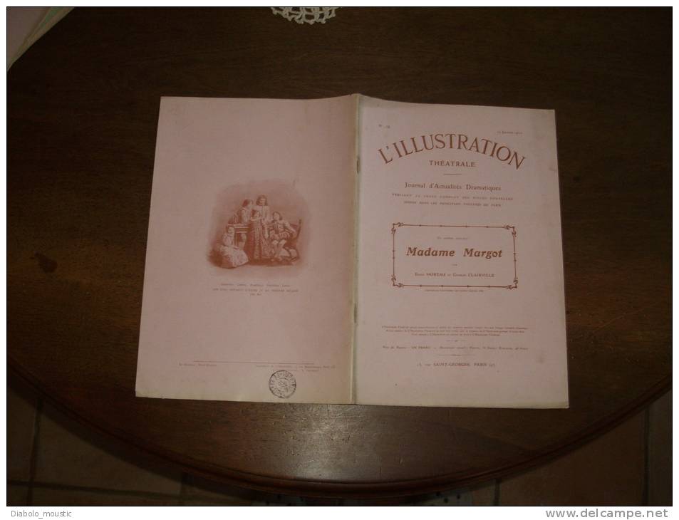 N° 138  Du  20.1.1910       L ' ILLUSTRATION THEÂTRALE   Présente : MADAME MARGOT - Autori Francesi