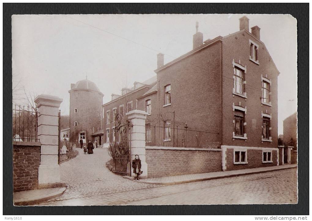 GRIVEGNEE - (Liège) Rue Haut Vinâve. Ferme Liègeoise. Photo épreuve. Très Nette. Rarissime! - Lieux