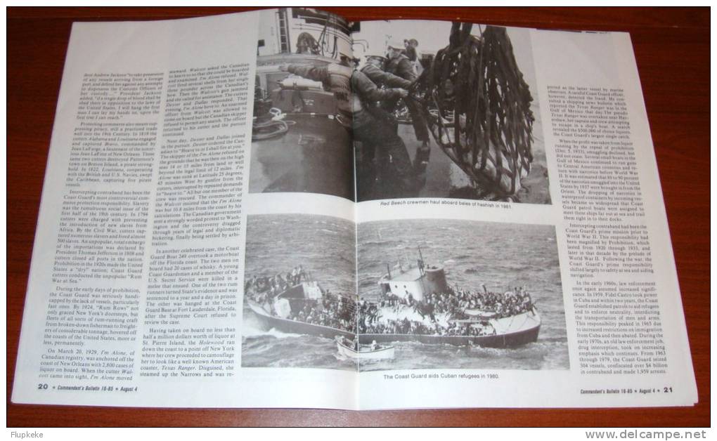 U.S. Coast Guard Commander´s Bulletin 16 August 1985 Coast Guard History - Transports
